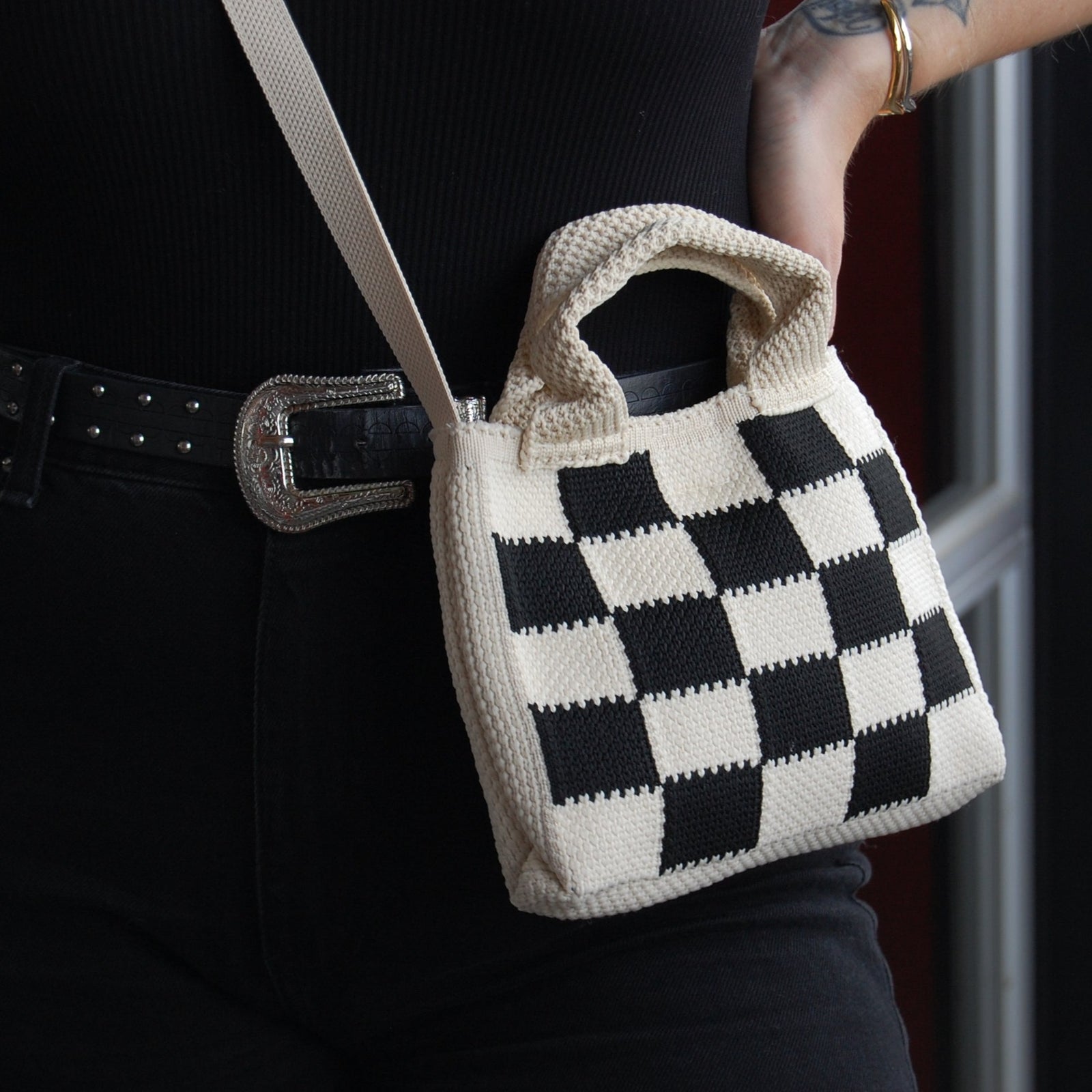 [Clove]★24SS★韓国大人気 ★Gingham Tote Bag Clove]☆24SS☆韓国大人気 ☆Gingham Tote Bag